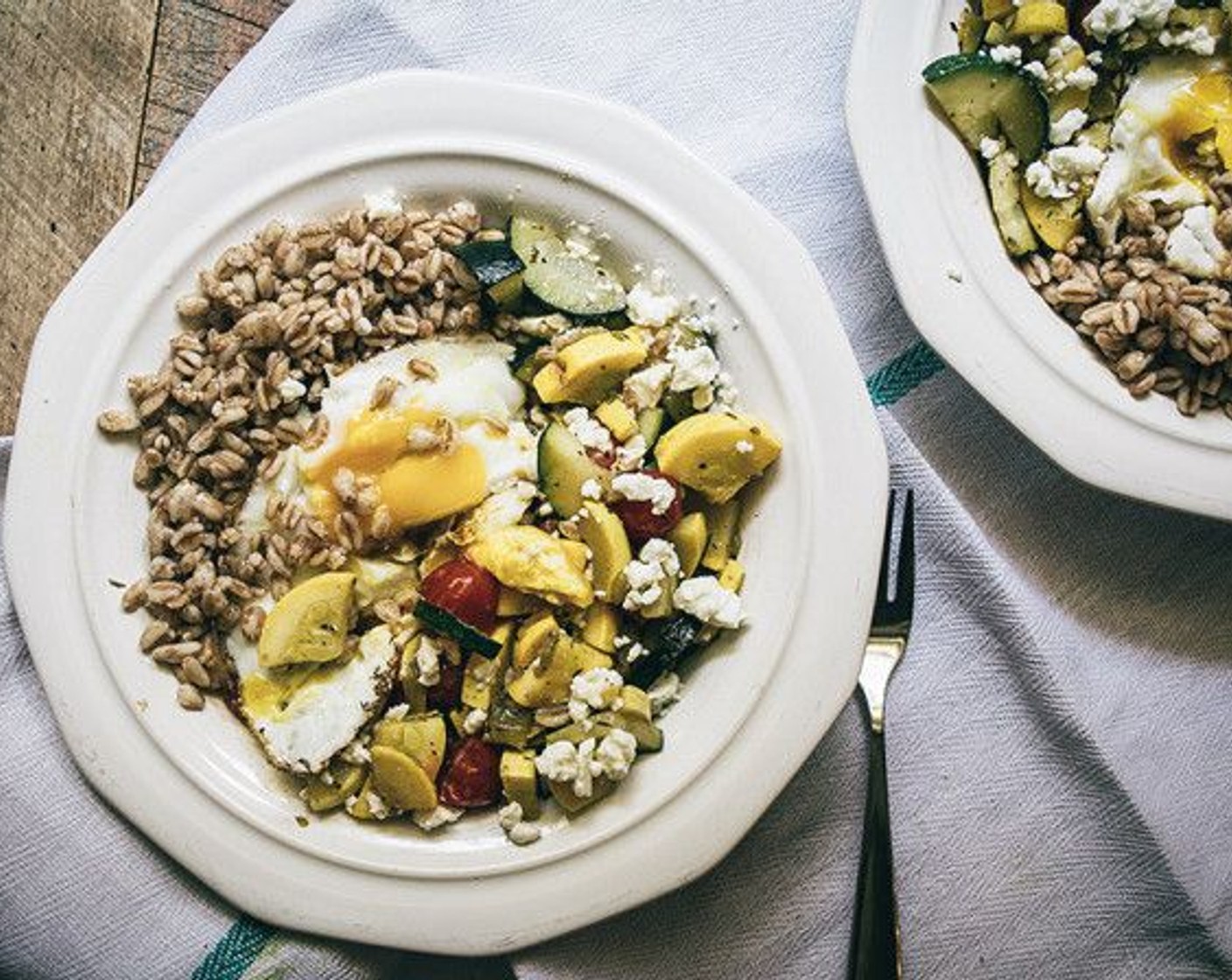 Summer Squash and Farro Veggie Bowl