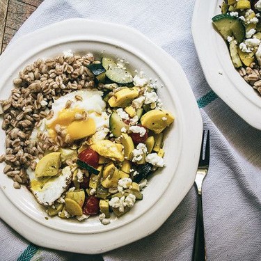 Summer Squash and Farro Veggie Bowl Recipe | SideChef