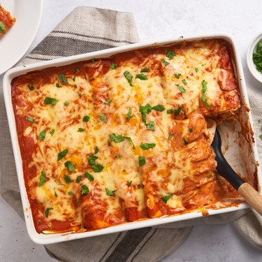 Cheesy Shredded Chicken Enchiladas Recipe | SideChef