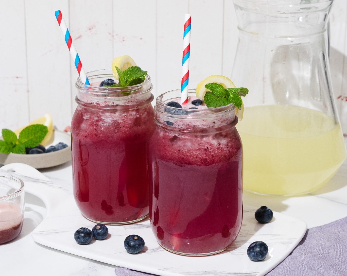 step 5 Optionally garnish with Fresh Blueberries (to taste), Lemons (to taste) slices, and Fresh Mint (to taste). Serve.