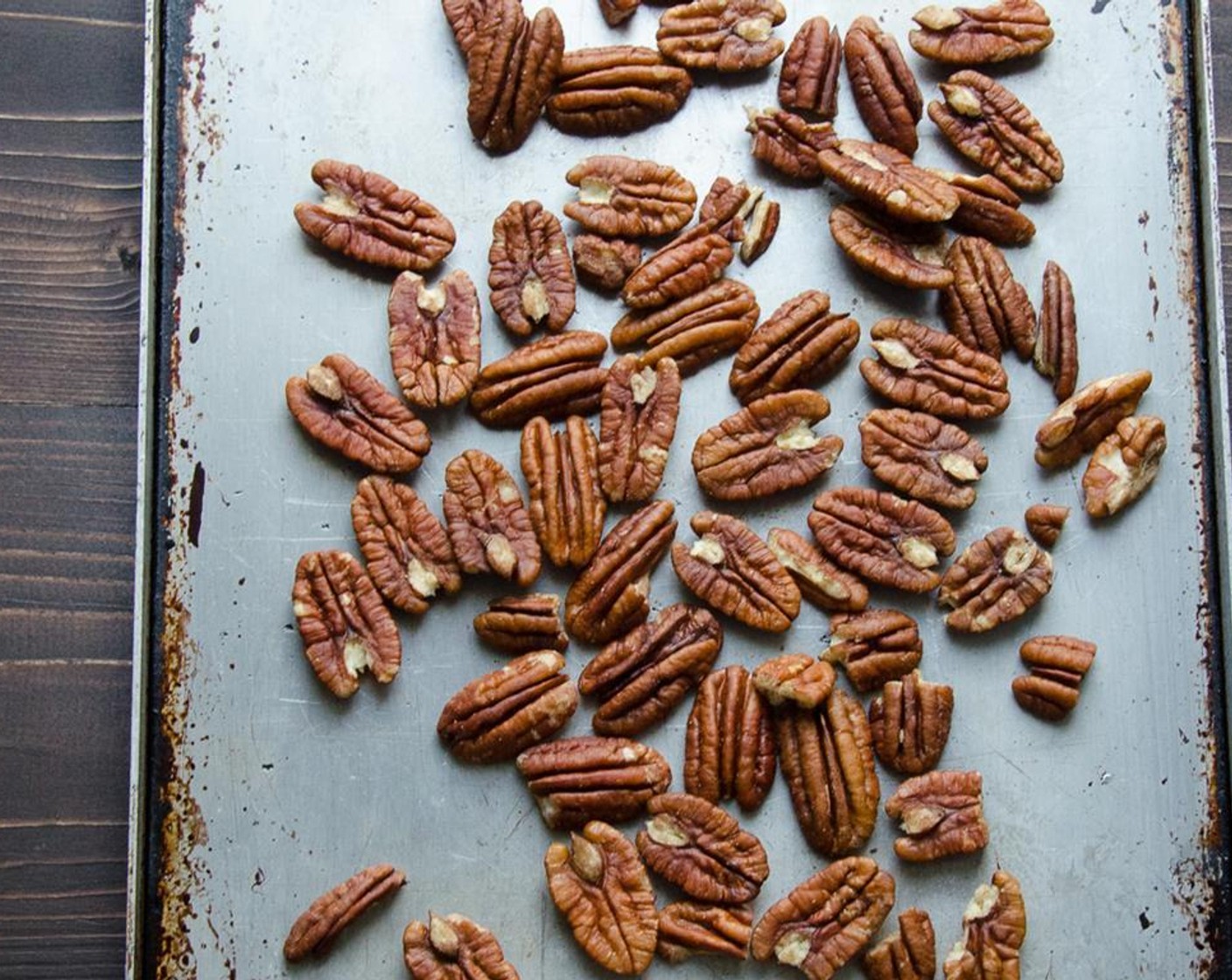step 8 Spread Walnut (1/2 cup) into a single layer on a baking sheet. Bake for 8 to 10 minutes until fragrant and lightly toasted.