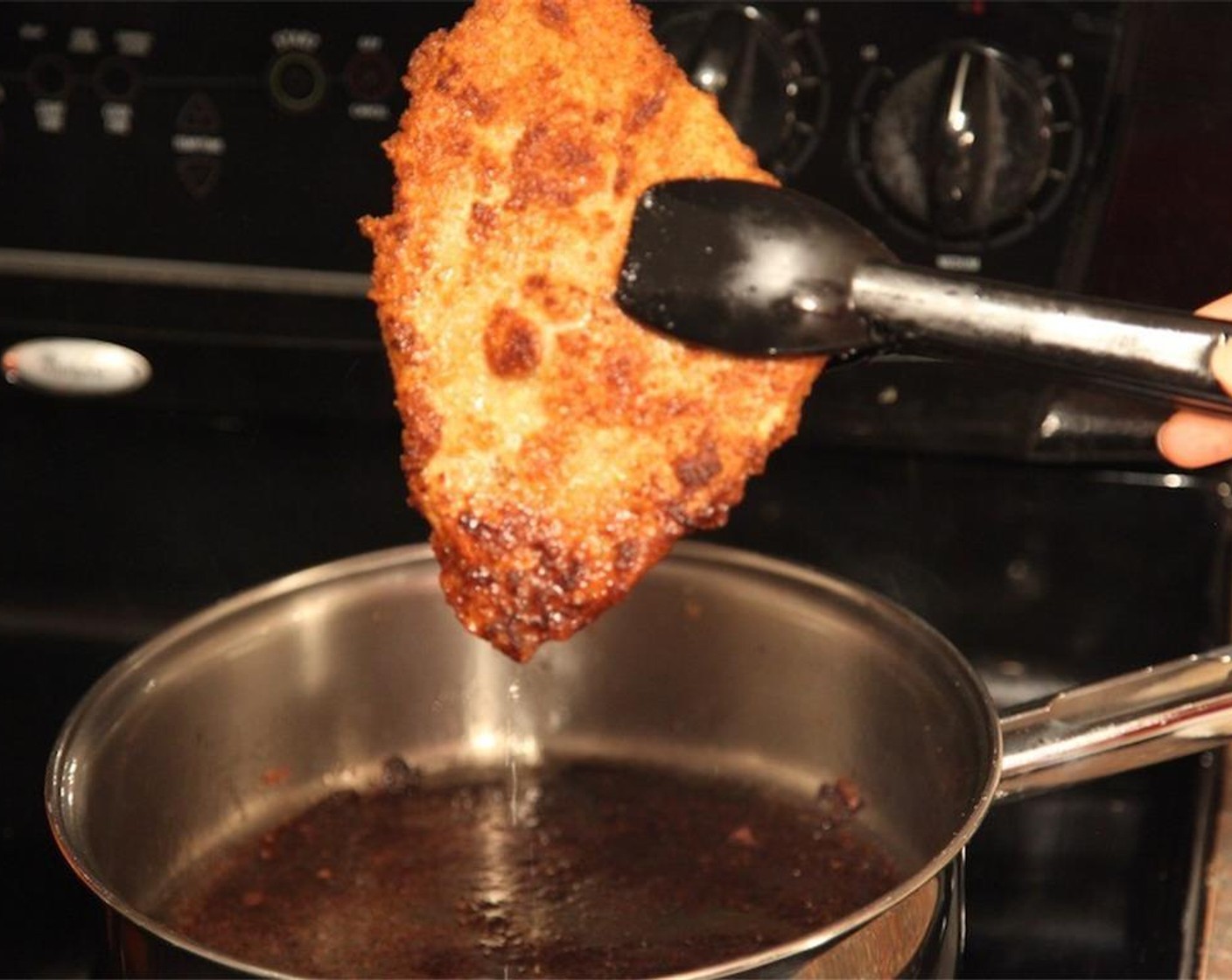 step 14 Pat excess oil off each cutlet and place cutlet on a bun, topping with your favorite Mushroom Gravy (to taste) or sauerkraut.