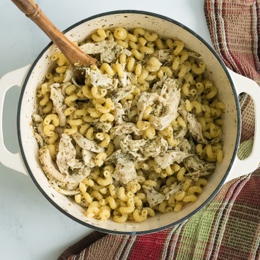 Creamy Pesto Pasta with Chicken Recipe | SideChef