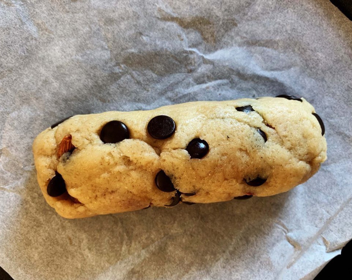 step 5 Next, shape the dough into a long oval shape.