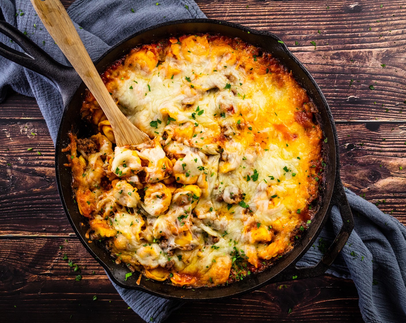 Skillet Baked Tortellini