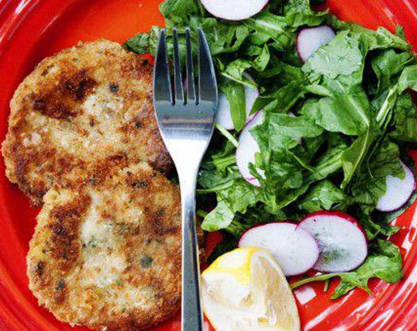 Salmon Fishcakes with Rocket Salad