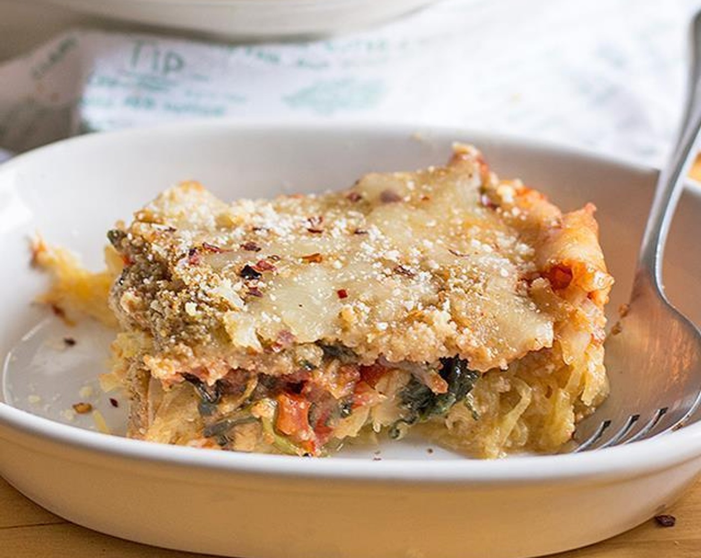 Spaghetti Squash Casserole With Spinach