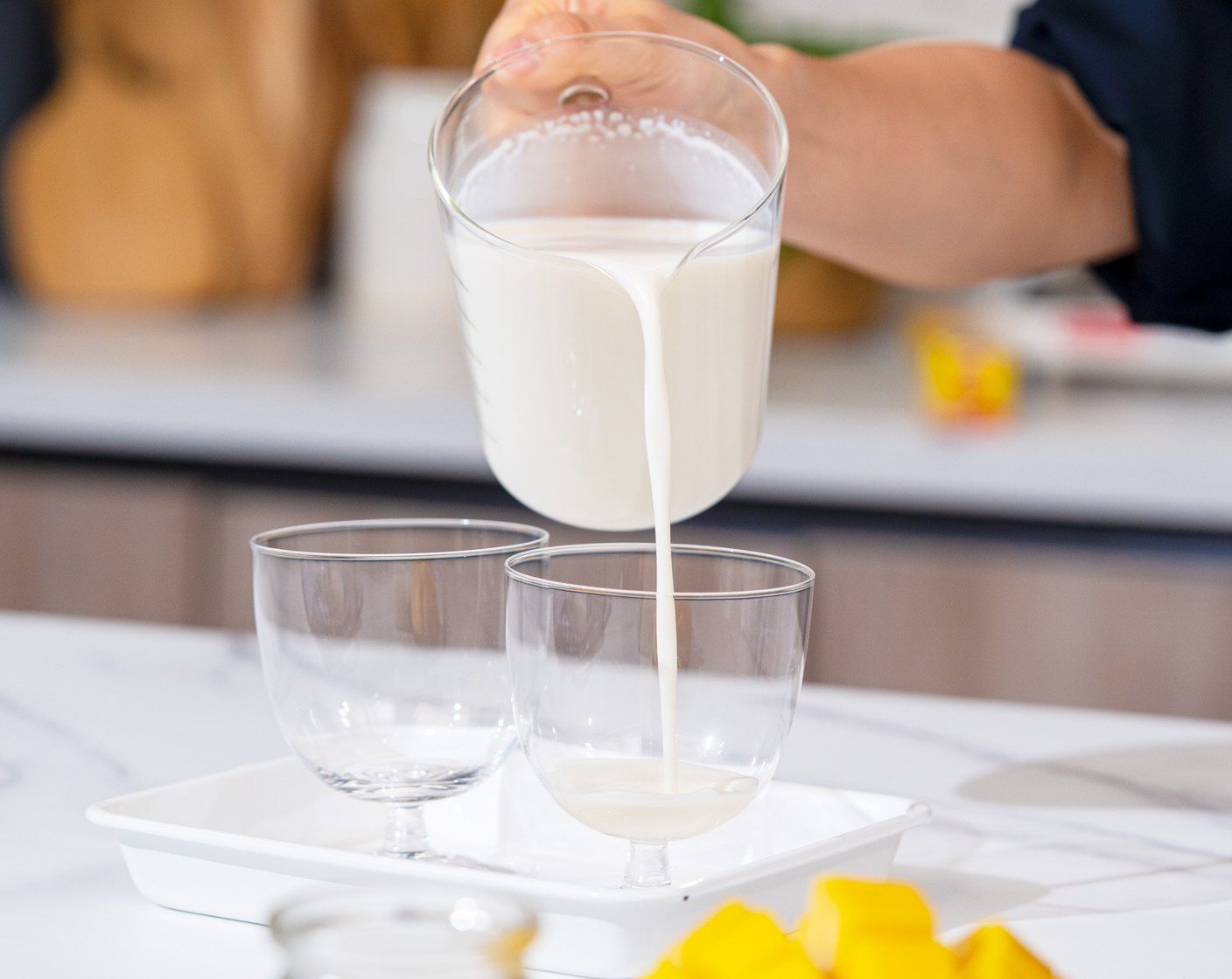 step 4 Divide the mixture among glasses and cool to room temperature. Cover and refrigerate for at least 2 hours or overnight.