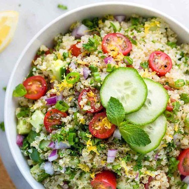 Quinoa Tabbouleh with Lemon Garlic Dressing Recipe | SideChef