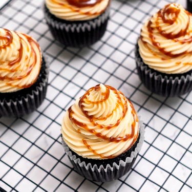 Chocolate Cupcakes with Caramel Buttercream Recipe | SideChef