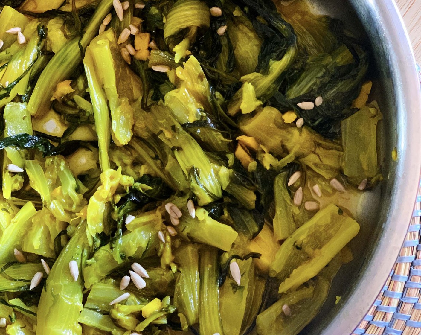 Sautéed Chicory with Turmeric, Ginger, and Lemon