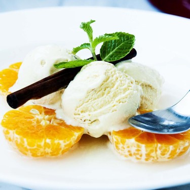 Vanilla Ice Cream with Clementines in Cinnamon Syrup Recipe | SideChef