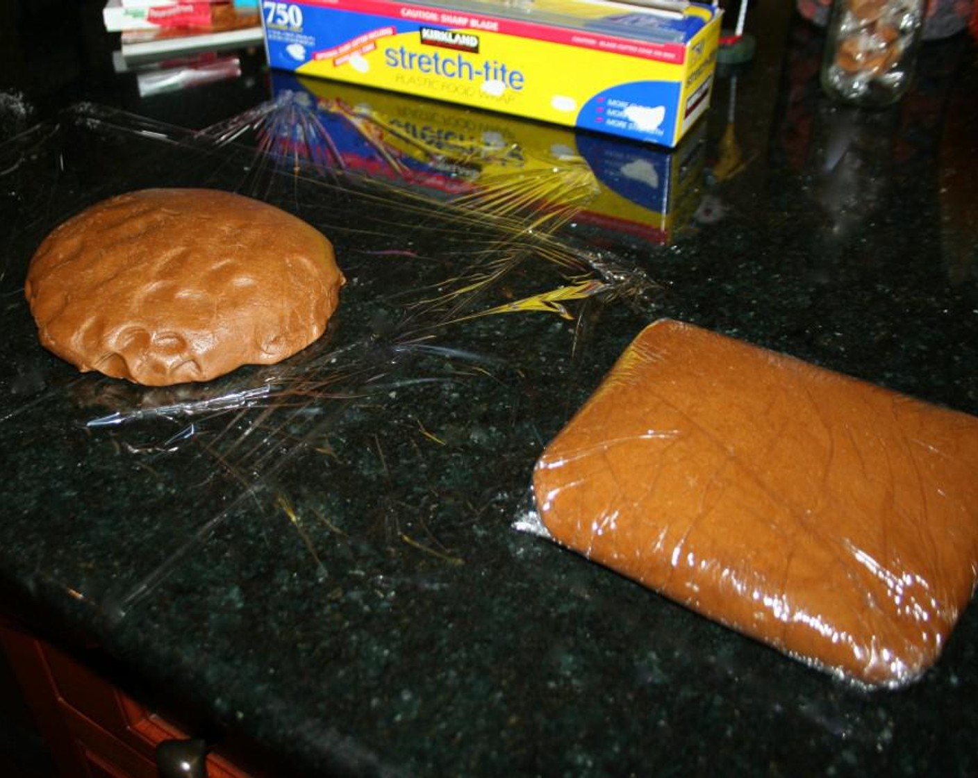 step 4 Mix in a standing mixer with the paddle attachment until a ball forms. Wrap in 2 individual packages, place in the refrigerate for one hour.