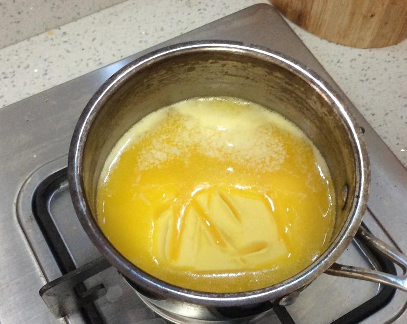 step 2 Soften Butter (1 cup) by melting for 1 minute in a small saucepan.