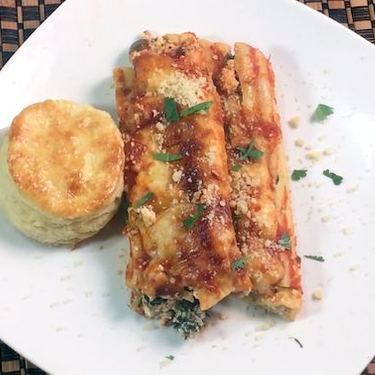 Turkey, Kale, and Ricotta Stuffed Manicotti Recipe | SideChef