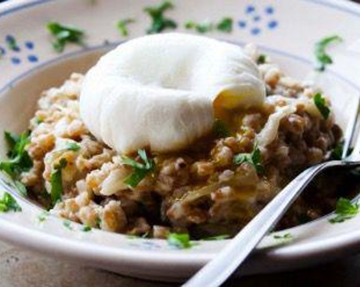 Barley Risotto with Fennel and Poached Egg