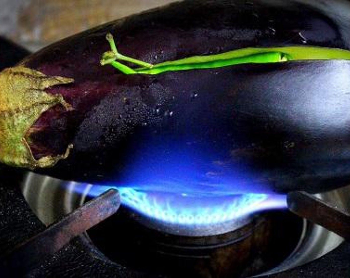 step 5 Roast the eggplant directly over direct flame. Keep turning it around so that the skin gets charred and the insides of the eggplant get cooked well. Once done remove from the flame and let the eggplant cool down completely.