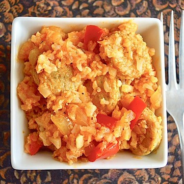 Cajun Spiced Cauliflower Rice with Chicken Sausage Recipe | SideChef