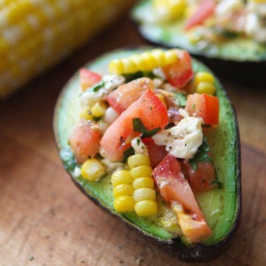 Corn and Tomato Stuffed Avocados Recipe | SideChef