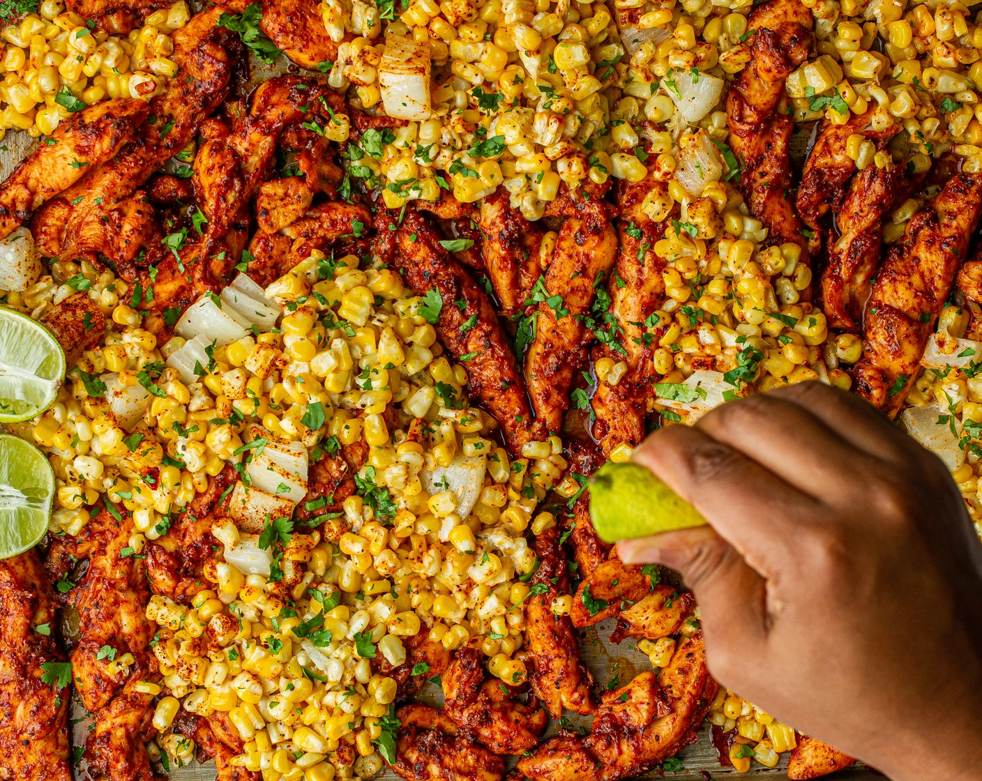 step 8 Remove from the oven. Top with remaining Cotija Cheese (1/4 cup) and serve with warm 8-Inch Corn Tortillas (16), remaining Limes (4), and your favorite toppings.