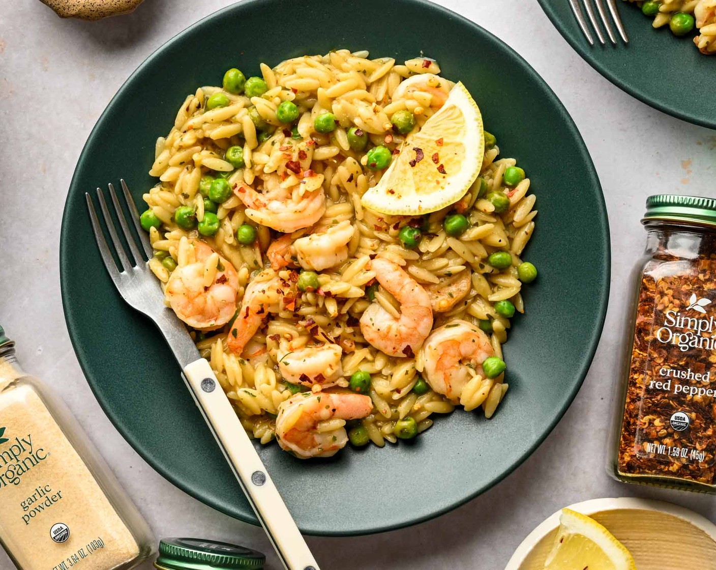 Lemon Garlic Shrimp with Orzo