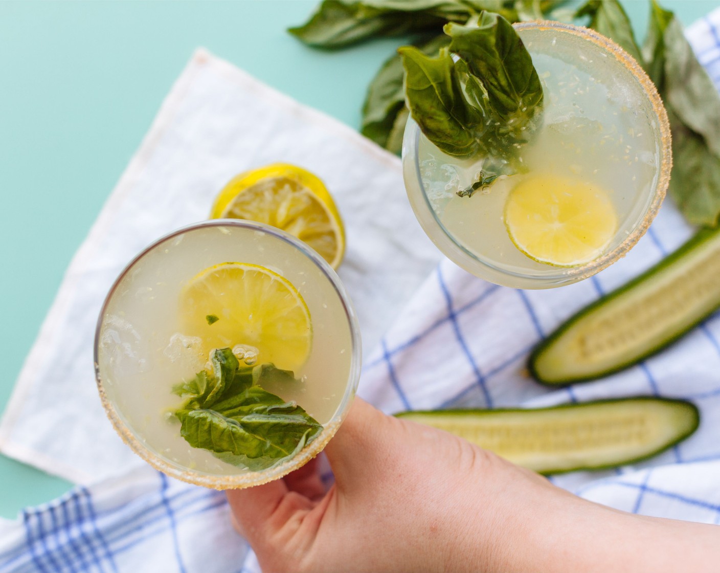 Cucumber Basil Mezcalita Cocktail