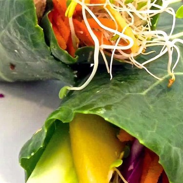 Gluten-Free Hummus Collard Wraps Recipe | SideChef