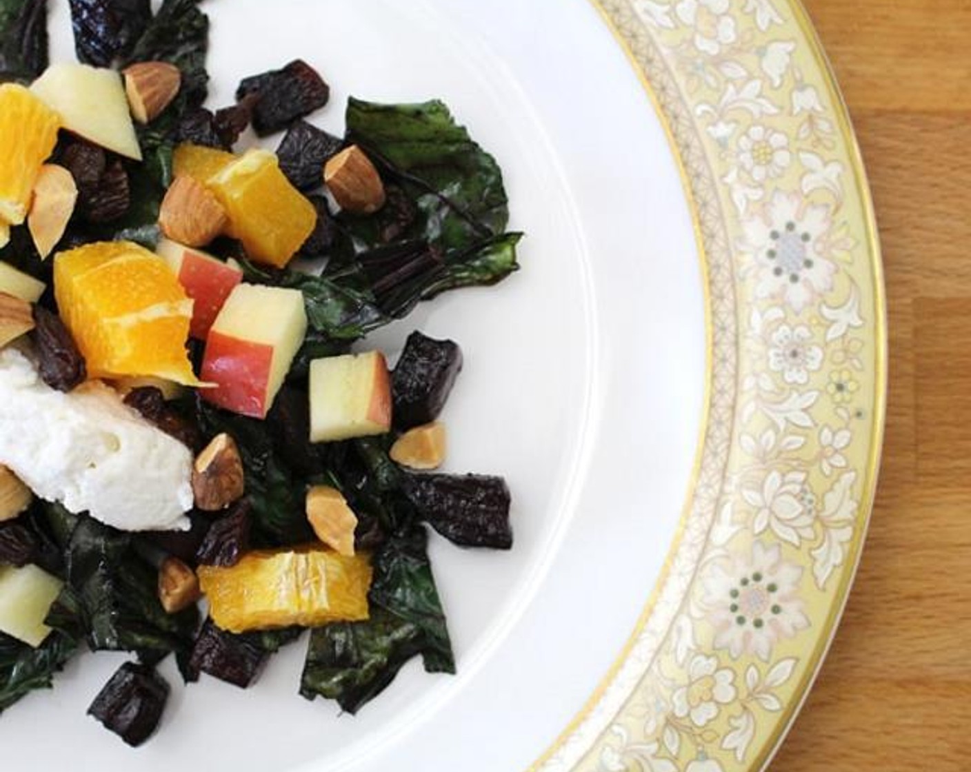 Warm Beet Salad with Fruit and Nuts