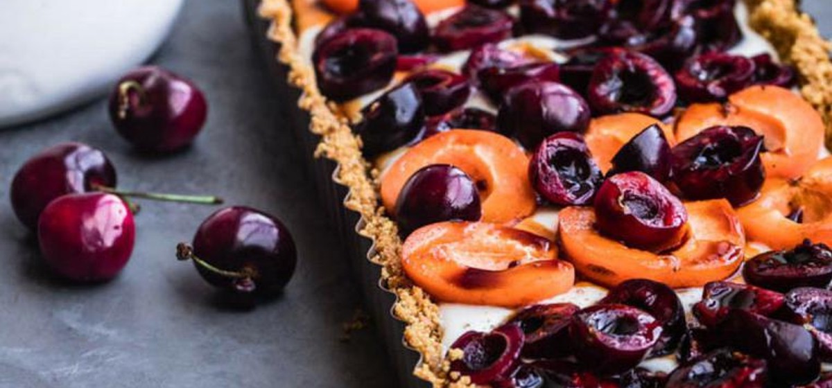 Apricot & Cherry Mascarpone Tart Recipe | SideChef