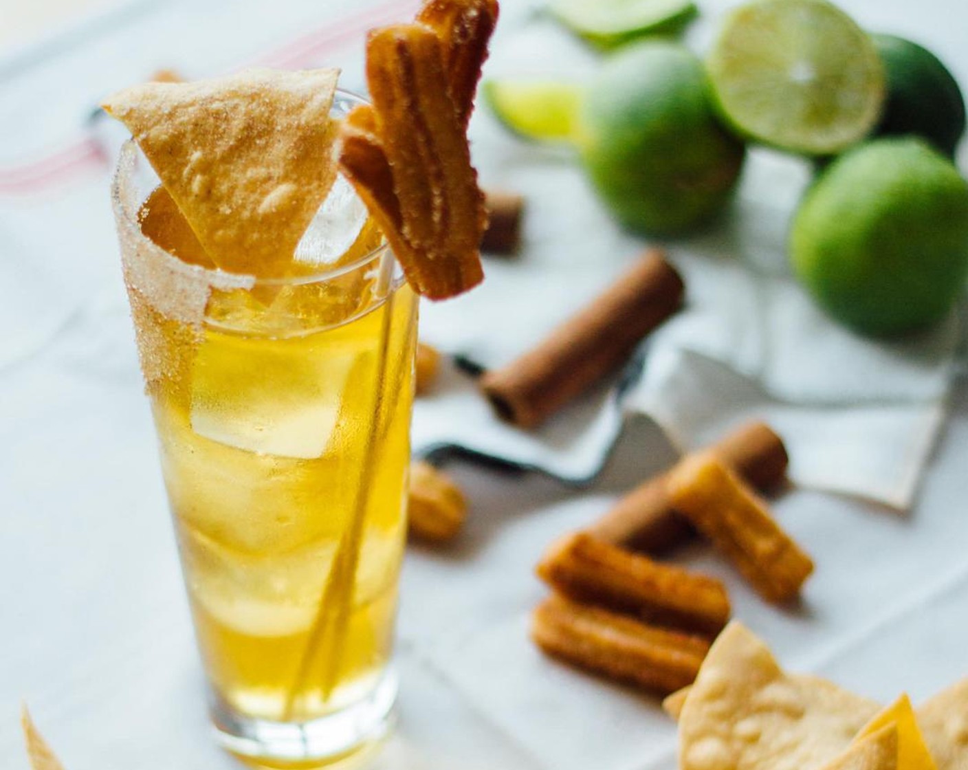 Cinnamon Sugar Churro Margarita & Churro Chips