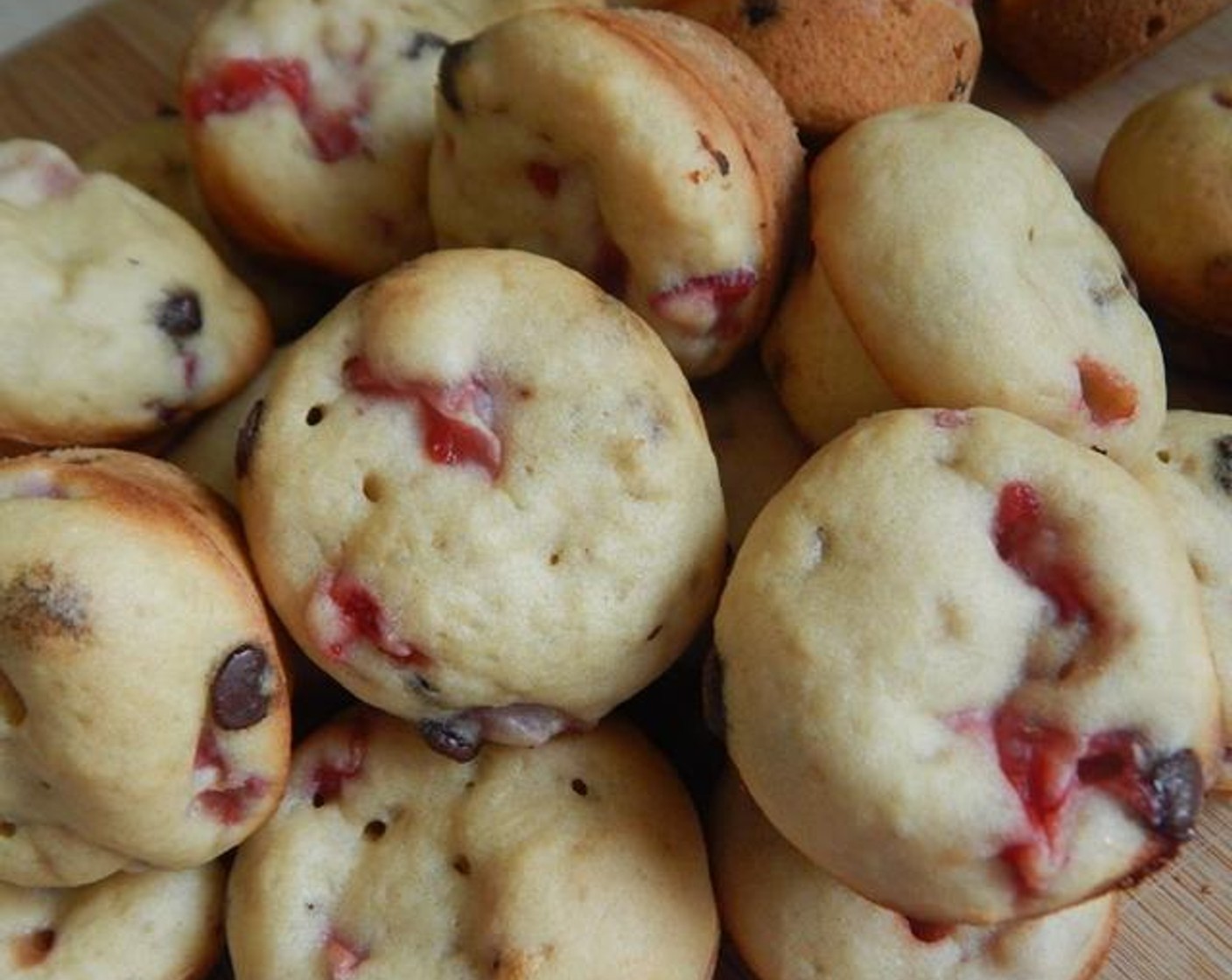 Mini Strawberry Chocolate Chip Muffins