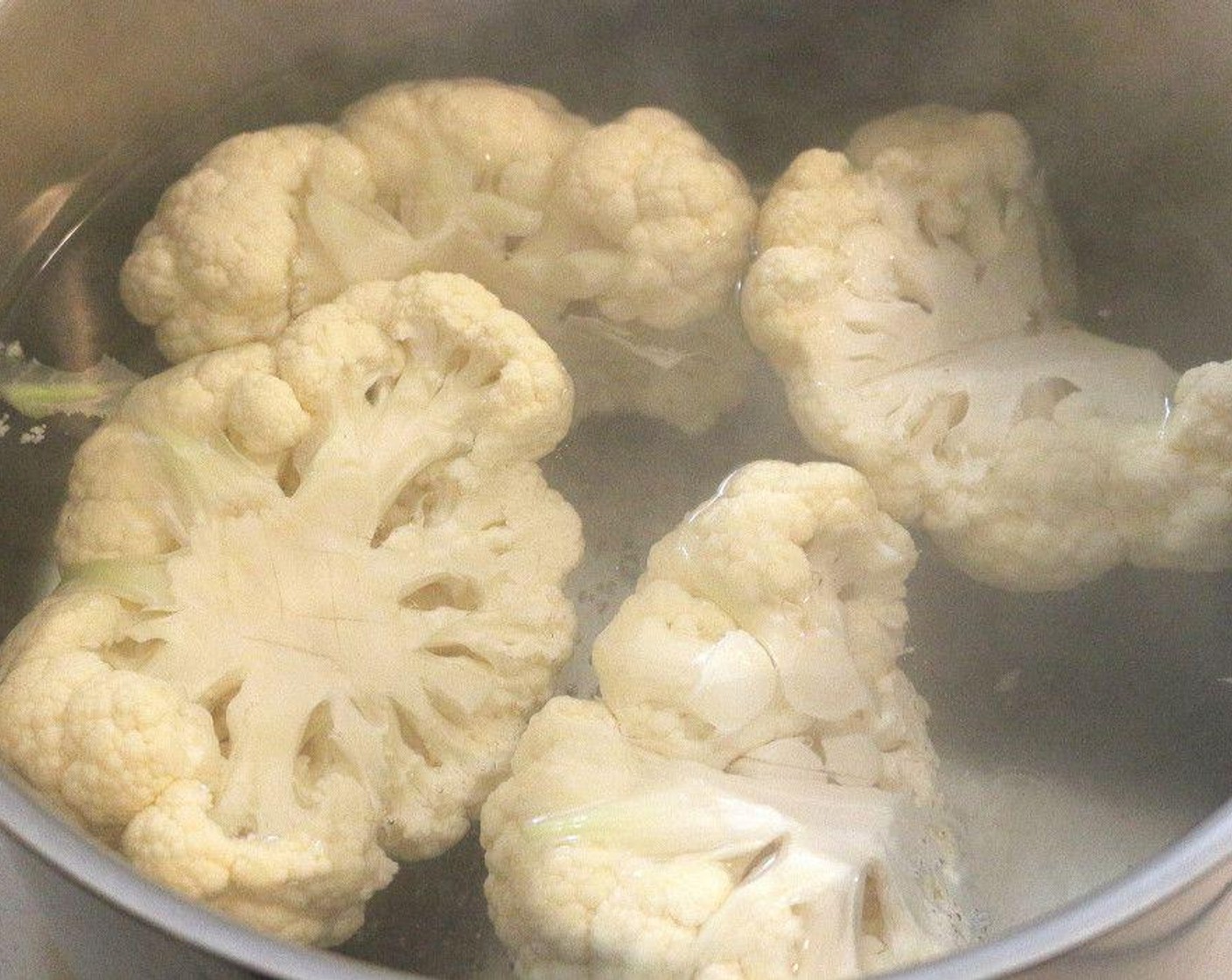 step 1 Blanche and drain Cauliflower (1 head).