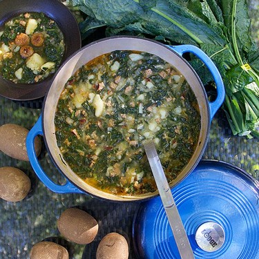Portuguese Sausage Kale Potato Soup Recipe | SideChef