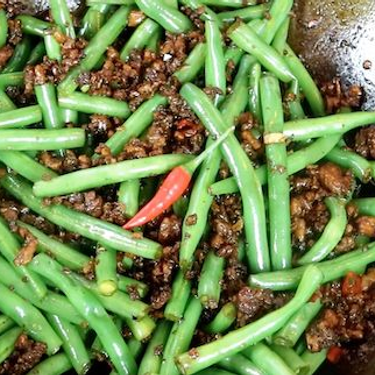 Chinese Influenced Green Beans with Chicken Recipe | SideChef