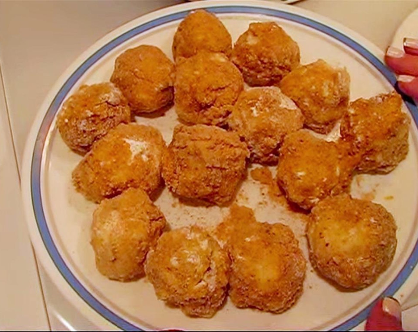 step 7 When the balls are formed and coated, place them in the refrigerator or freezer to get them very cold, but not frozen.