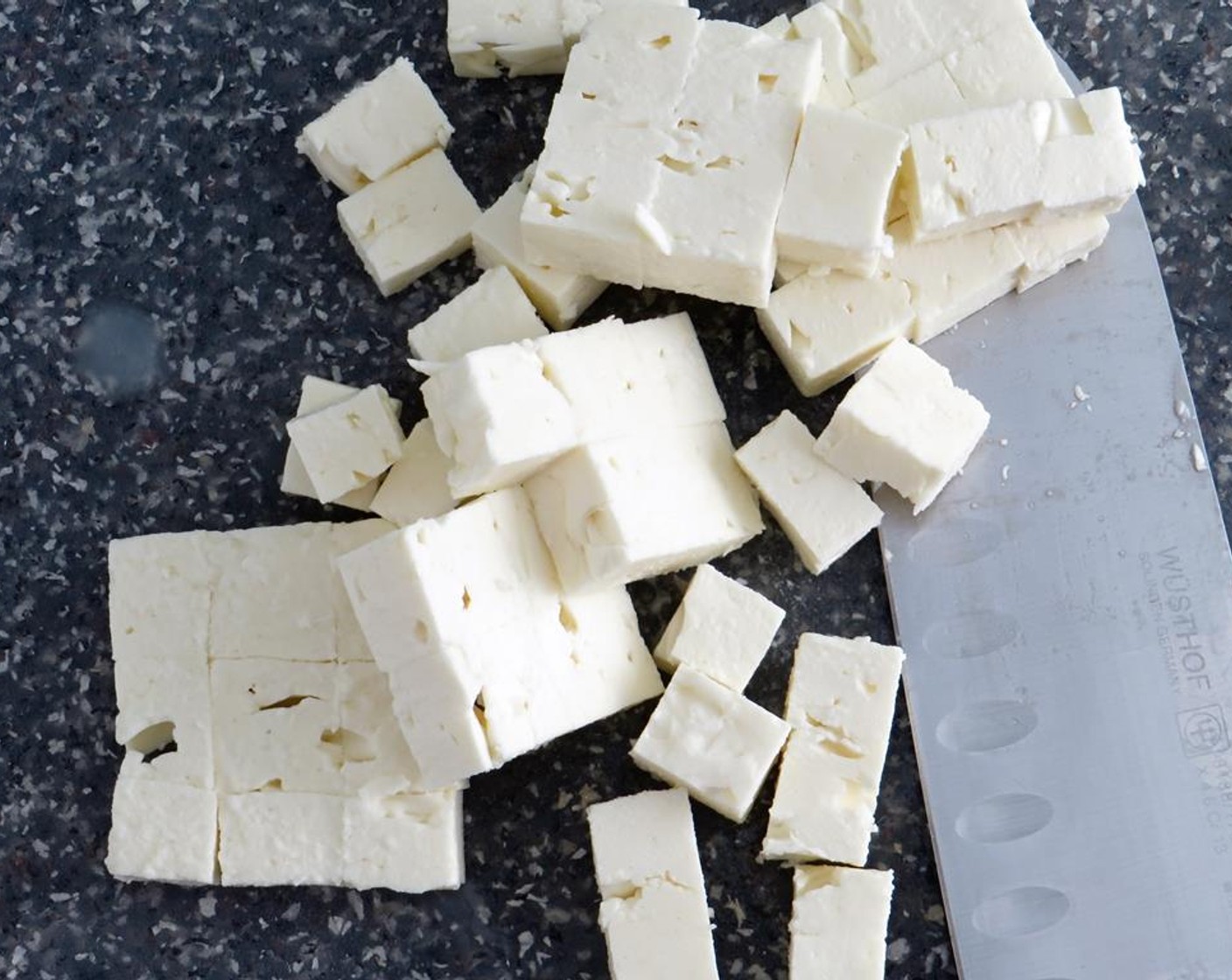 step 15 Dice the Feta Cheese (3/4 cup).