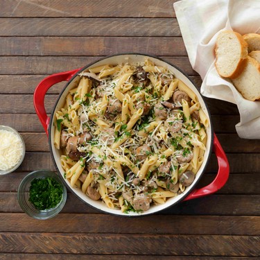 Creamy Pasta With Sausage and Mushrooms Recipe | SideChef