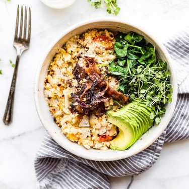 Savory Slow Cooker Oatmeal With Crispy Bacon Recipe | SideChef