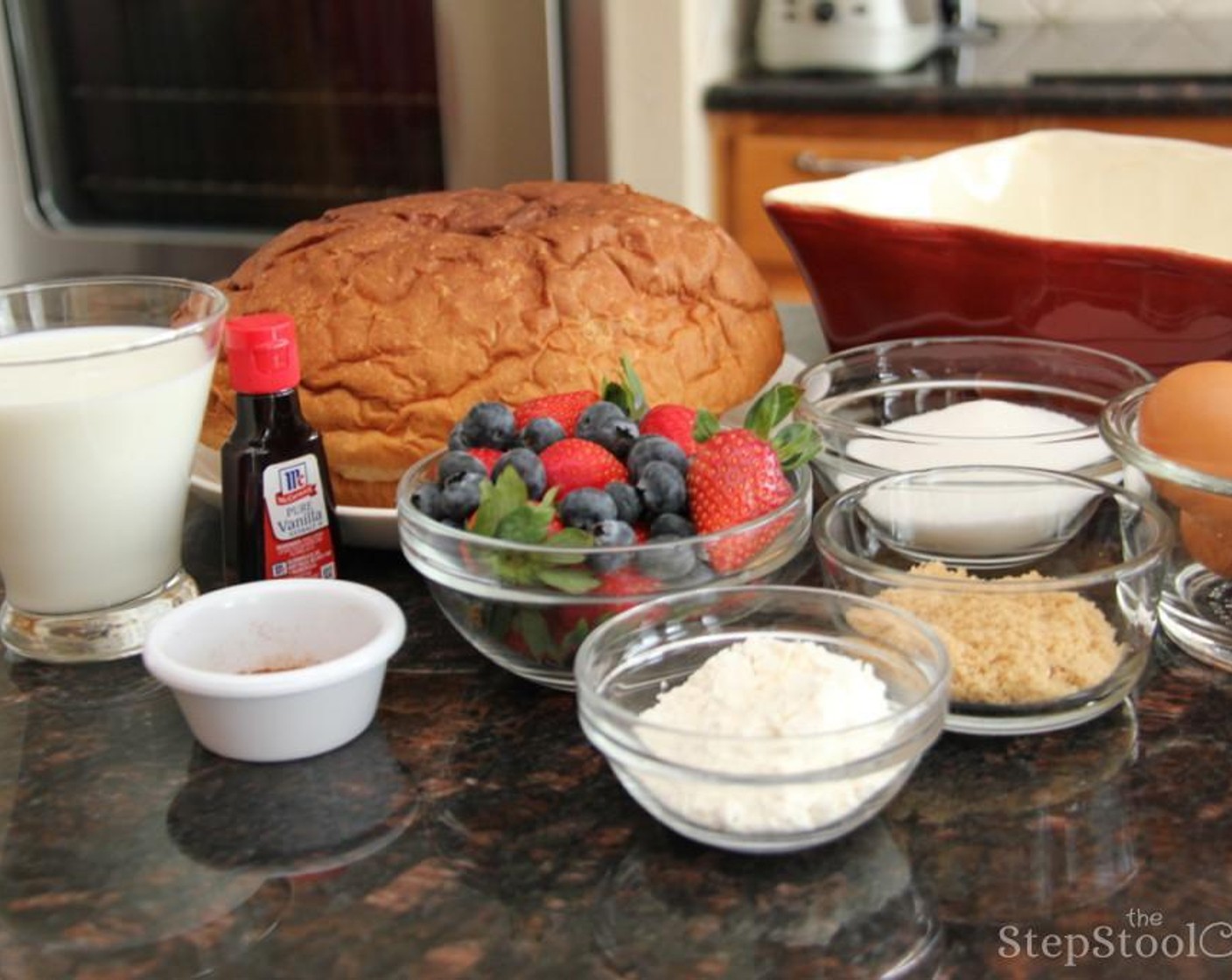 step 1 Spray 9-by-13 casserole dish with cooking spray.