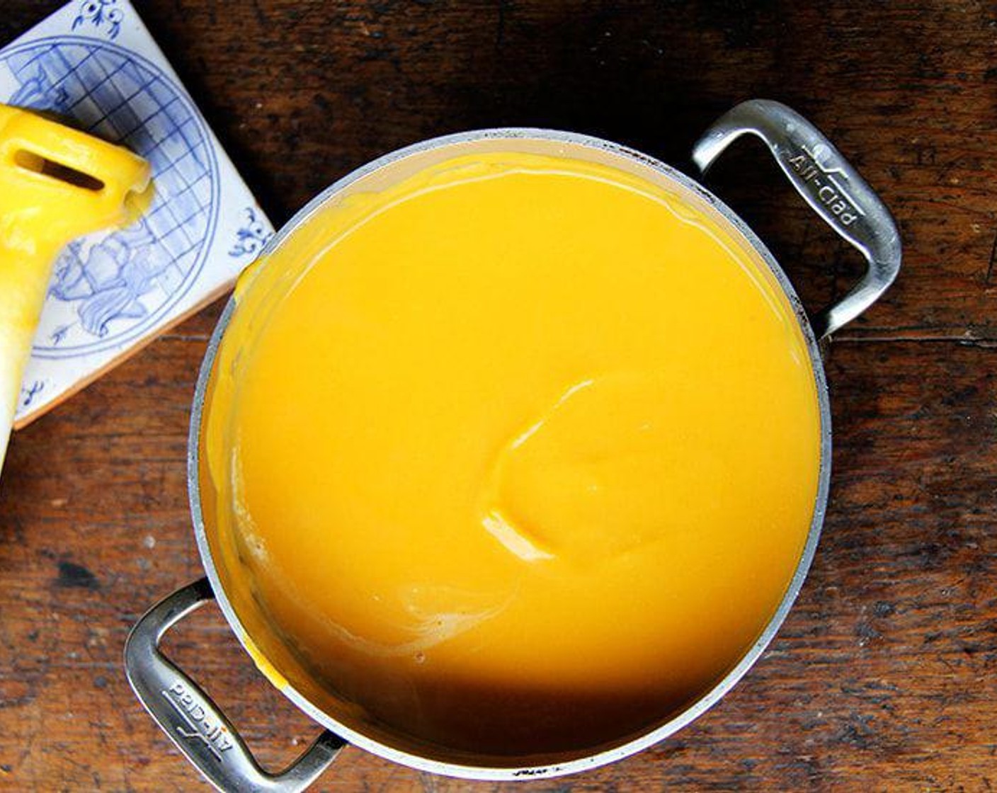 step 4 Using an immersion blender, purée until roughly smooth. (Alternatively, carefully pour the mixture into a blender. Holding the top down with a towel, blend until smooth.)