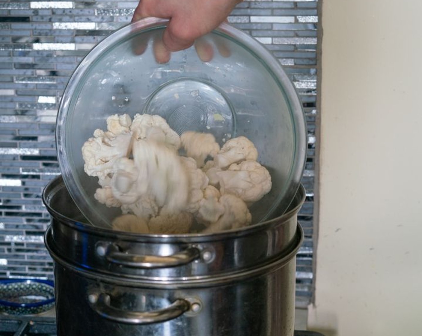 step 2 Bring a stockpot of lightly salted water to a boil. Add the Cauliflower (1 head) and boil until the florets are tender but not mushy, 5-7 minutes.