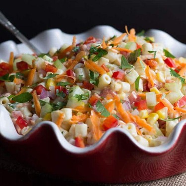 Easy Summer Rainbow Pasta Salad Recipe | SideChef