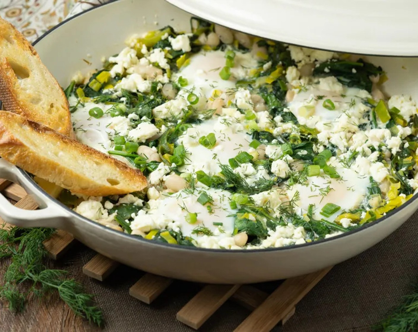 Spinach and Feta Shakshuka