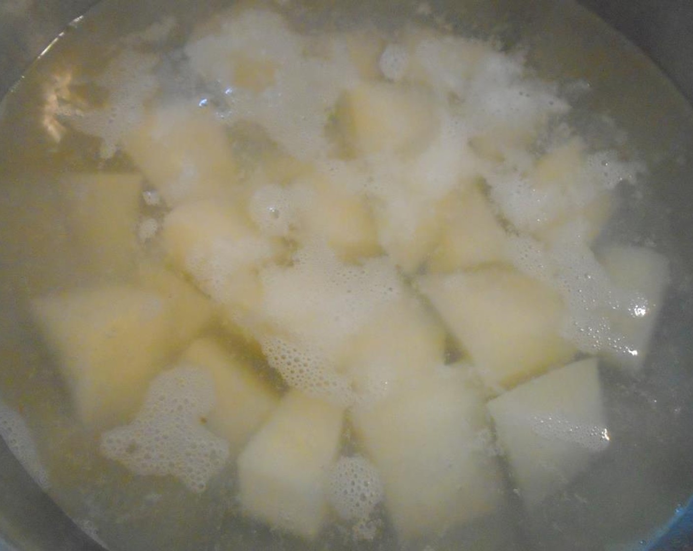 step 1 Peel and dice the Potato (1), then simmer in salted water until soft but not falling apart. Drain and set aside.