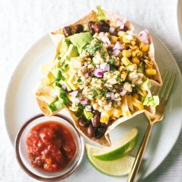 Salsa Verde Chicken Taco Salad Recipe | SideChef
