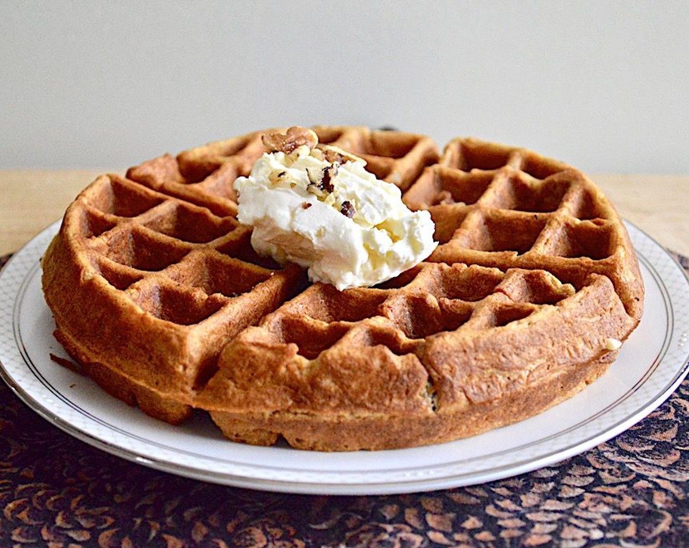 Carrot Cake Waffles