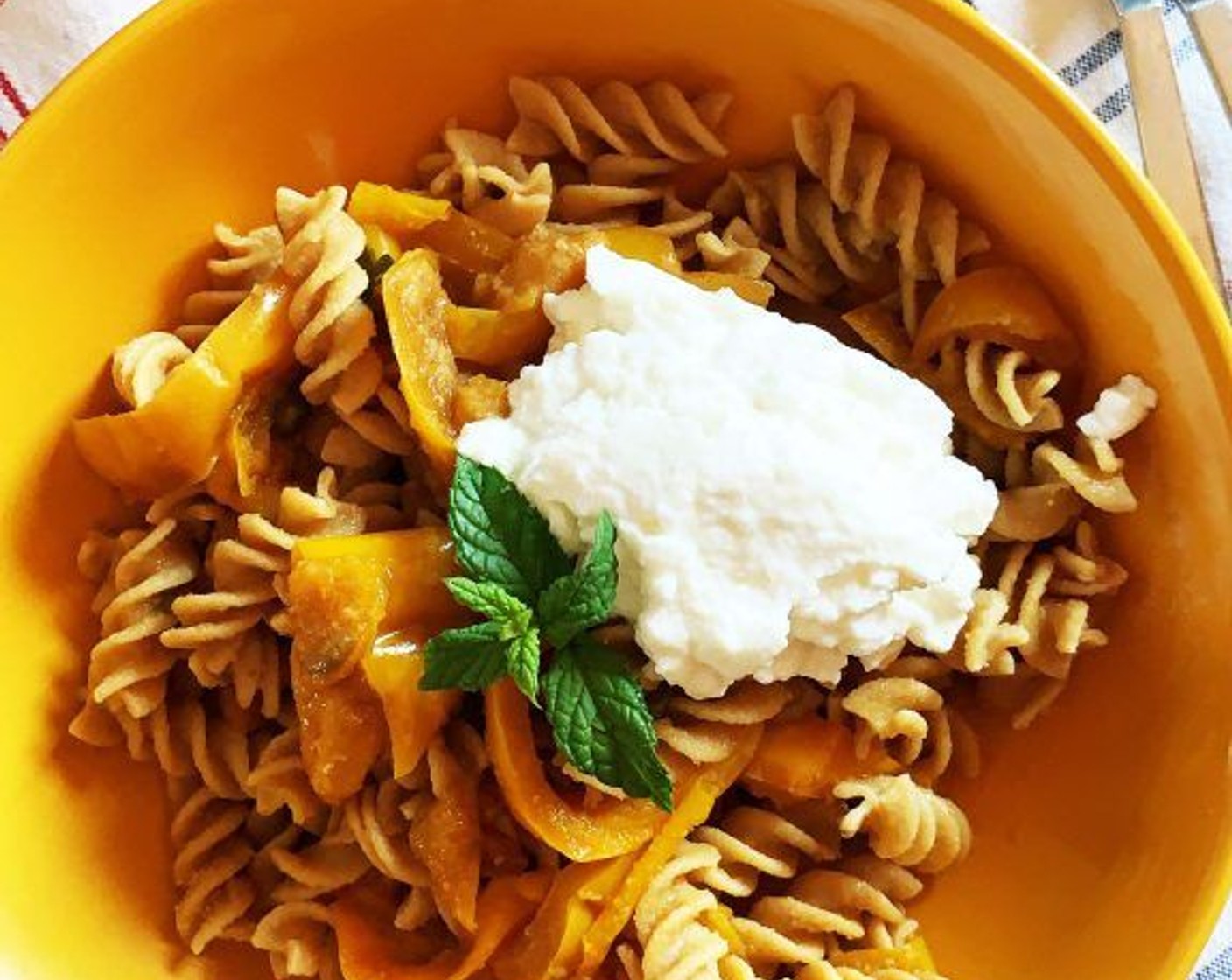 Pasta with Bell Peppers & Ricotta