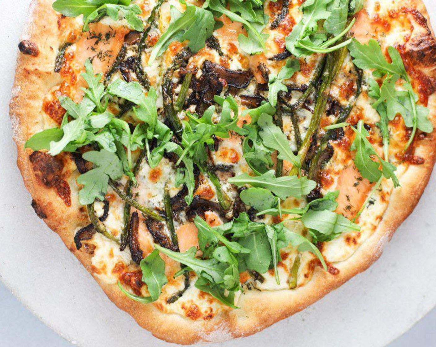 step 7 Garnish the pie with Arugula (1 handful) and serve.