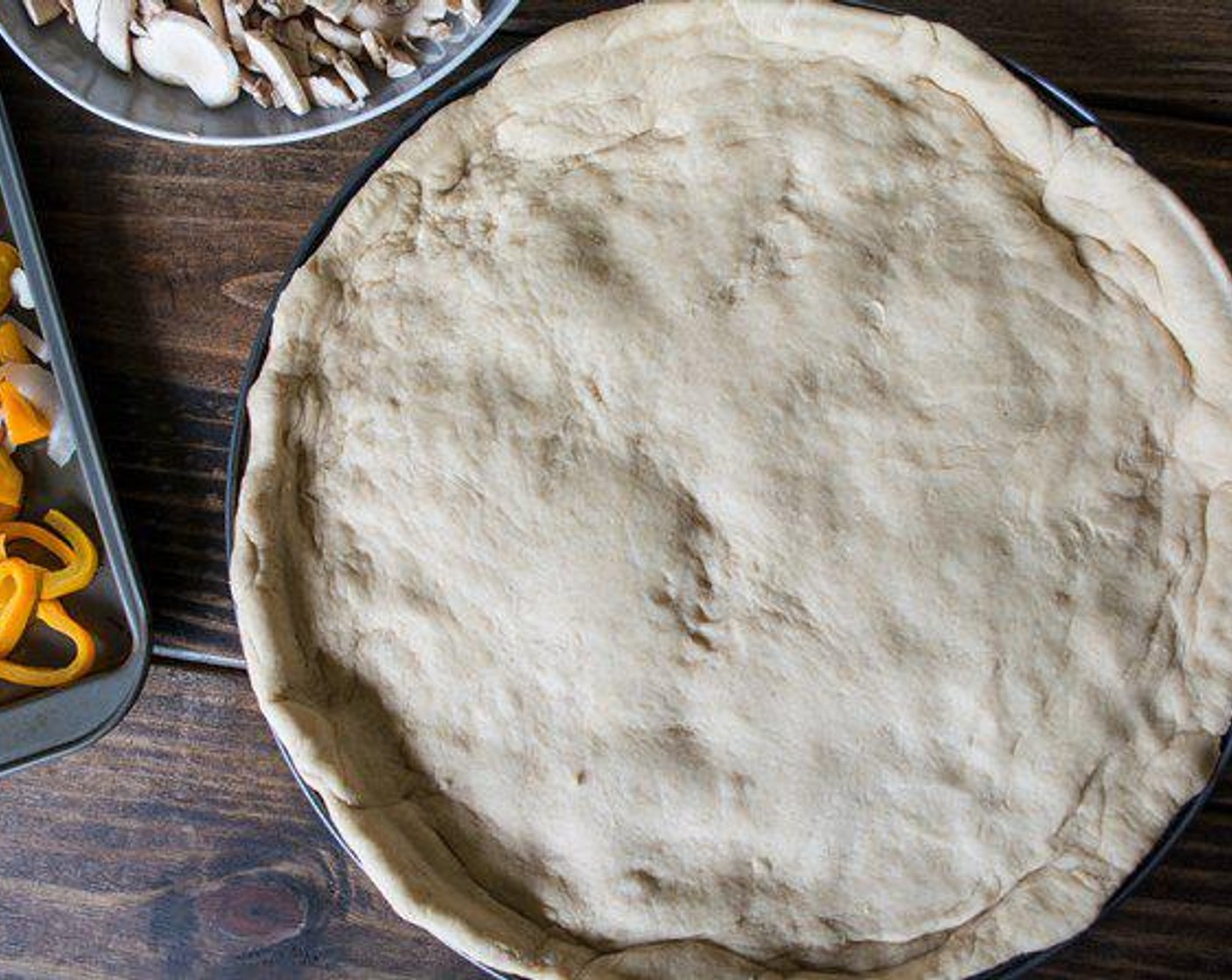 step 1 Dissolve Active Dry Yeast (1/2 Tbsp) in warm Water (1 cup). Stir in Salt (1 tsp), Whole Wheat Flour (2 cups), Olive Oil (2 Tbsp), and Ground Flaxseed (1/2 cup). Beat vigorously twenty strokes, then knead about twenty times. Let it set about five minutes.