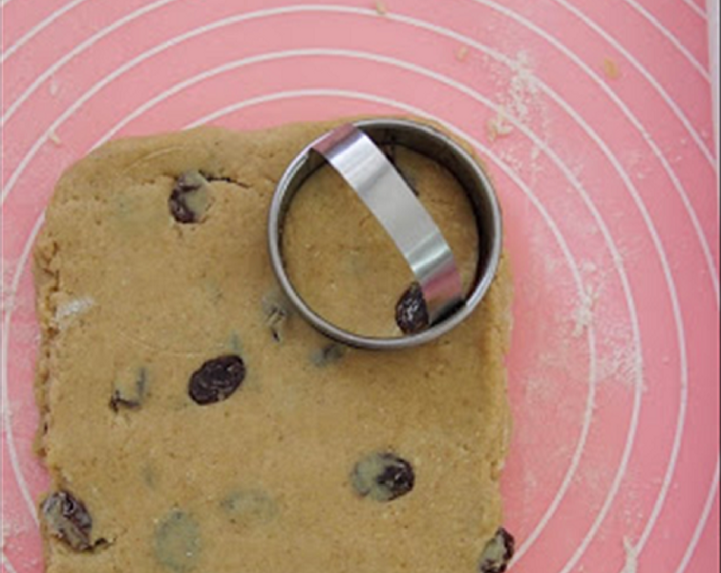 step 8 Using a round cutter, cut scone from the dough. Please don’t twist it, just lift it up and push the dough out.